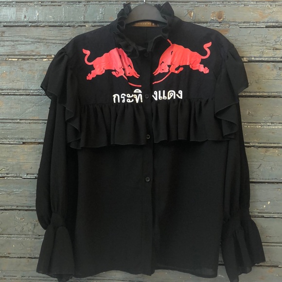 Thai Redbull Blouse - Picture 1 of 3